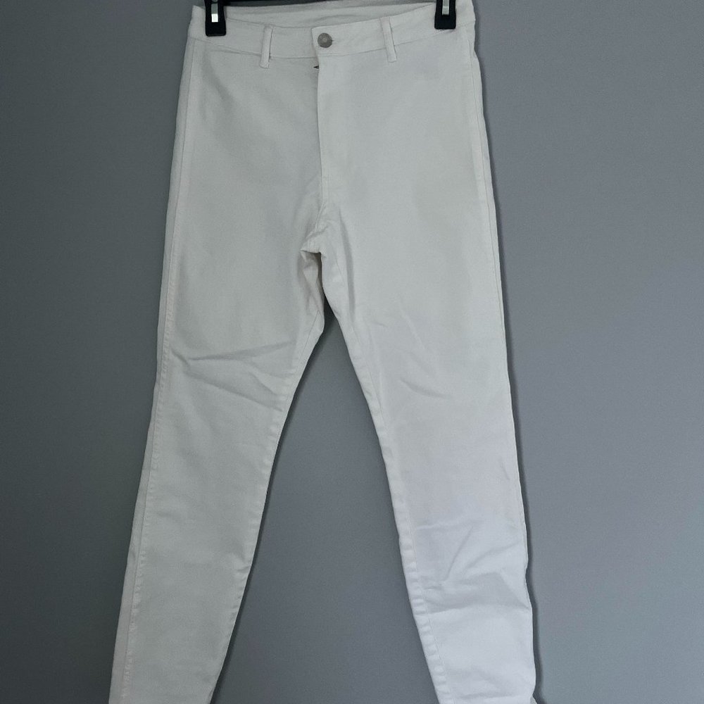 White Skinny High Waisted H and M Jeans